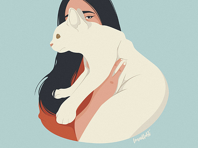 Portrait with a cat