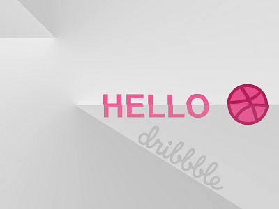 Hello Dribbble clean creative dribbbble hello hello dribbble hello dribble hello world photoshop simple design