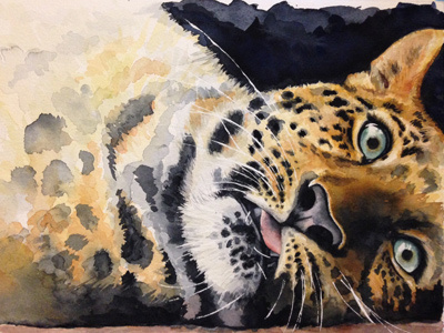 Guepard animals art paint watercolor