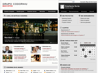 Back Office Codorniu design web web design