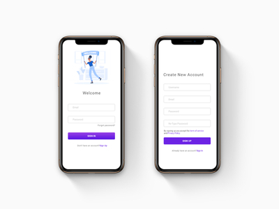 Sign In Sign Up Page by bhawlad on Dribbble