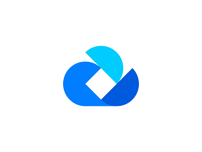 cloud ai branding cloud cloud app cloud logo design finance geometry icon illustration logo semicircle square