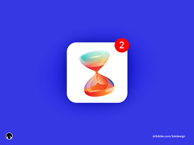 Hourglass app appicon branding design geometry hourglass icon illustration logo reflective