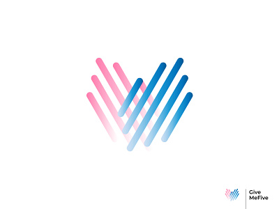 High-five branding design geometry give me five hand high five illustration logo