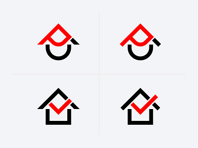 UP+House arrow branding design geometry house house logo illustration letter logo tick up