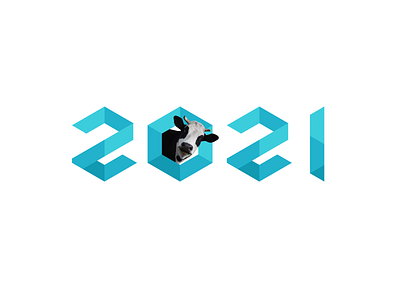 2021 2021 branding cattle design illustration logo number year of the ox