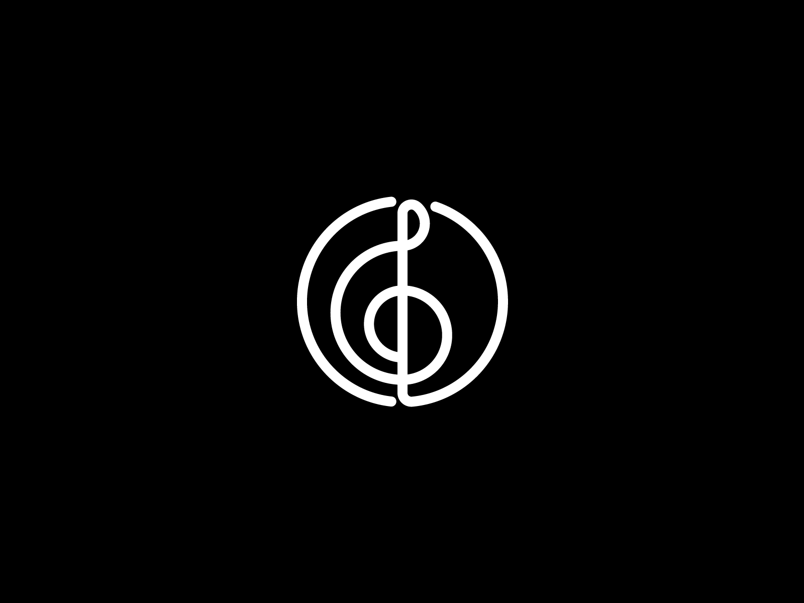 music logo branding design geometry illustration leaf logo music 品牌