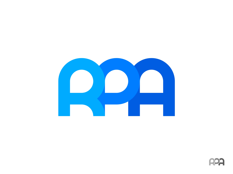 RPA logo interpretation arrow branding design gif logo rpa 动画 商标 插图