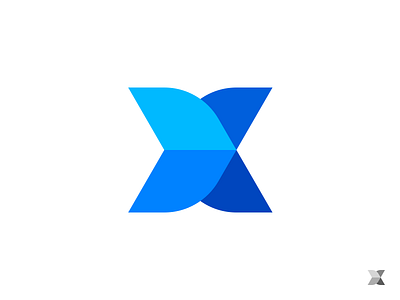 X branding design illustration letter logo 品牌