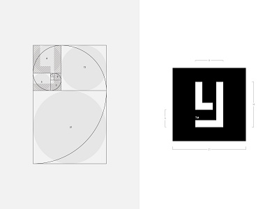 Logo Design Proposal for LYL™ branding design fibonacci sequence geometry golden section icon illustration letter logo 品牌 商标 设计