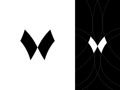 W+Butterfly branding butterfly geometry icon letter letter w logo w 品牌 商标 设计