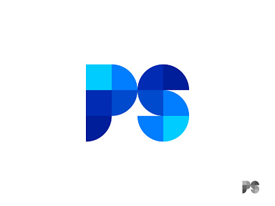 PS branding design geometry icon illustration letter letter p letter s logo ps