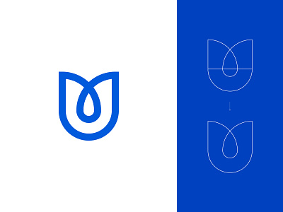 University logo airbnb branding design flower geometry icon illustration letter letter u logo u logo university water 品牌 商标