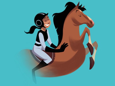 Agile horse horse racing horse riding illustration race ride woman