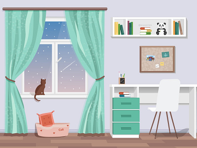 Room of my dream adobeillustrator dream illustration illustrator room vector web