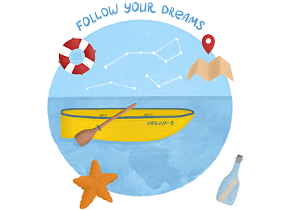 Dreams boat illustration illustrator procreate sea