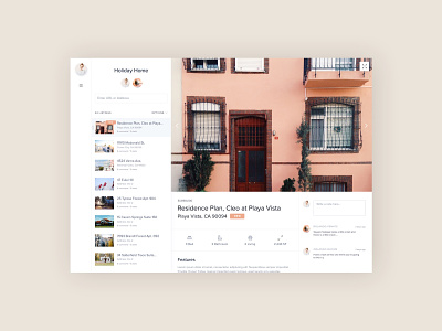 Abode annotations clean clean ui dashboard home map material orange peach real estate real estate ui ux webdesign