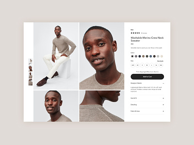 Bonobos PDP clean design ecommerce elegant fashion pdp product detail page webdesign