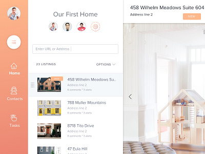 Abode material product design real estate ui ux