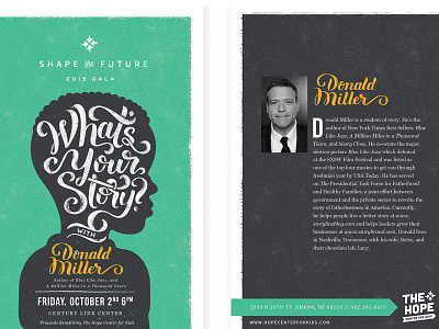 What's Your Story? Invite Design donald miller hand lettering hope illustration invite print