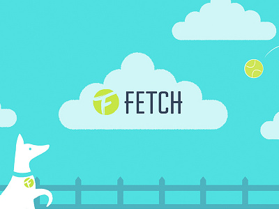 Fetch Branding blue branding dog fetch fun illustration information logo tennis ball