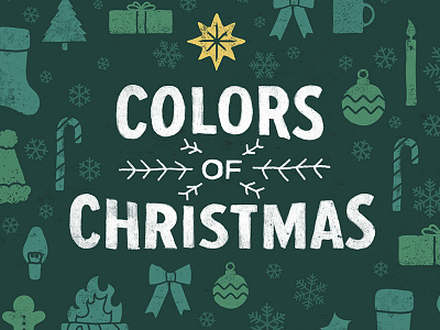 Colors of Christmas Branding choir christmas college colors festive hand lettering holiday icons texture