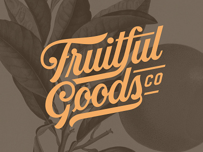 Fruitful Goods Co! apparel branding lettering logo poster retro script store t shirt vintage