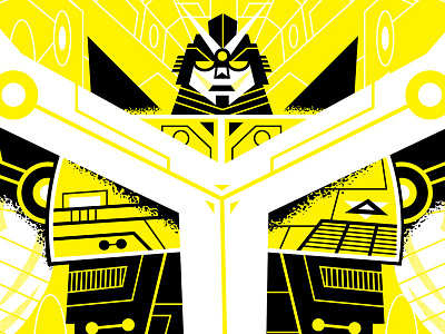 Fruitful Goods Sneak Peak 3 cmyk flat fruitful goods illustration lettering poster print robot transformer yellow