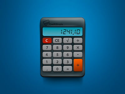 Calculator Icon black bleu blue calculate calculator count creditsimple dark grey divide icon lightning measure multiply orange red shadows subtract
