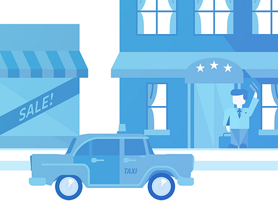 Illustration Final buying check in check out credit creditcard female hotel illustration male man minimal plane shop shopping street taxi woman world