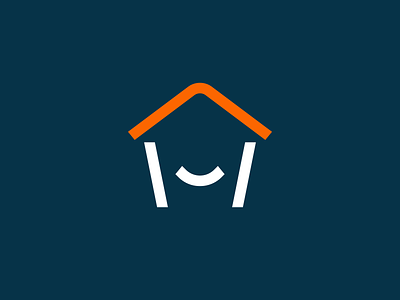 House Brandmark arrow branding graphicdesign happy house house logo icon linework logo minimal simple smile