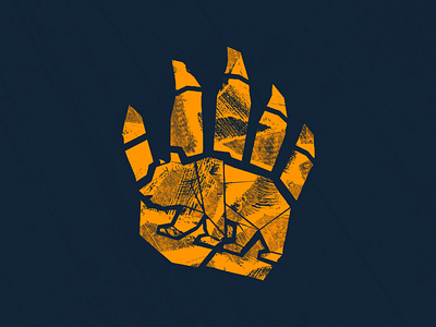 Bear/Paw artwork bear blue gold illustration paw texture yellow