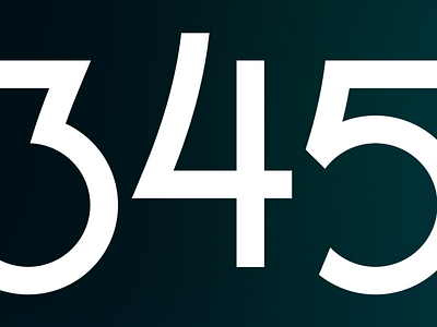 345 - Quick Type Experiment avant garde elegant experimental five four numbers numerals round stylish three type