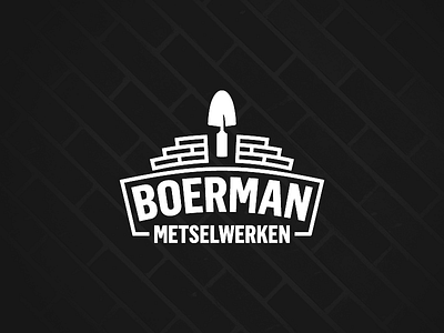 Boerman Metselwerken black boerman bricks brickworks mason masonry minimal simple tools trowel white