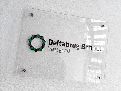 Deltabrug Beheer Signage/Nameplate abstract beheer branding deltabrug glass logo management nameplate property signage sticker transparant