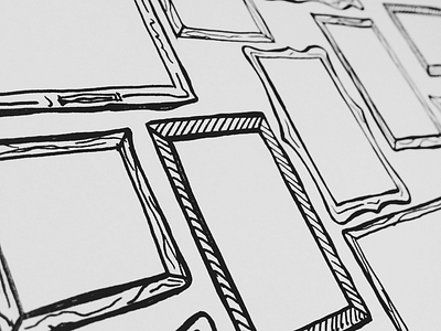 poww. frames black classy drawing frame frames illustration unipen white wip wood