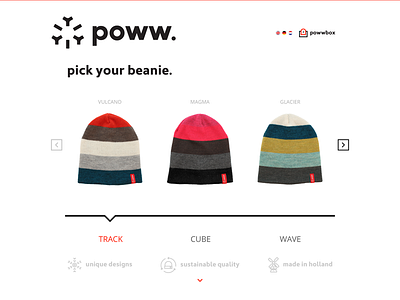 poww. webdesign apparel beanies design icons minimal shop slider store ui web webdesign white