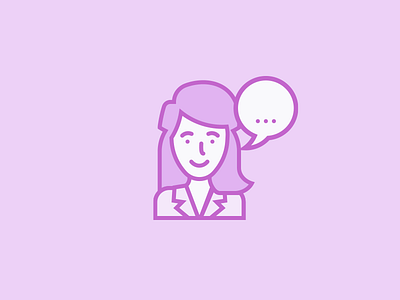 Personal Advice Icon advice bubble friendly helper human icon illustration personal professional speech talk woman