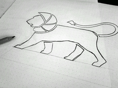 Rawrrr camera daniel focus heraldic lion logo logomark shutter sketch