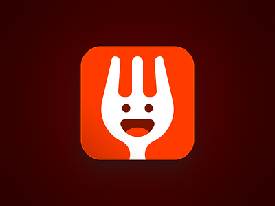 Hapklaar | Food App Logo app emoji food fork happy icon minimal new smile smiley