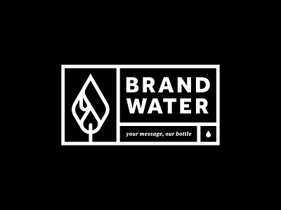 Brandwater Full Logo drinks drop drops fire flame label logo match water