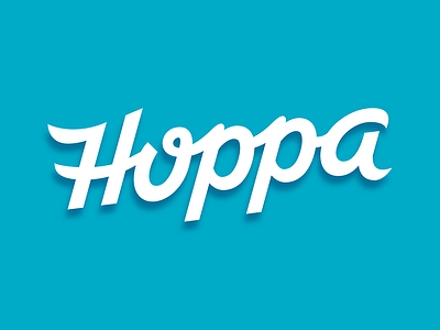 Hoppa Script Logo digital type flight freedom hoppa lettering movement script type typography