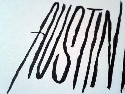 "Austin" austin brushpen calligraphy type