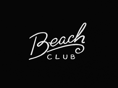 Beach Club Lettering