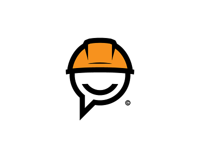 Klusopmaat.nl logo black bubble build builders construction conversation minimal orange simplistic speech stories talk text white ©