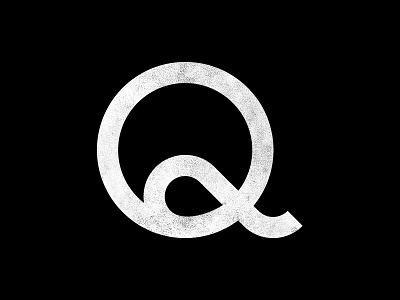 Quick Q black q shape typography white