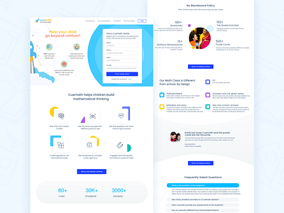Cuemath campaign landing page
