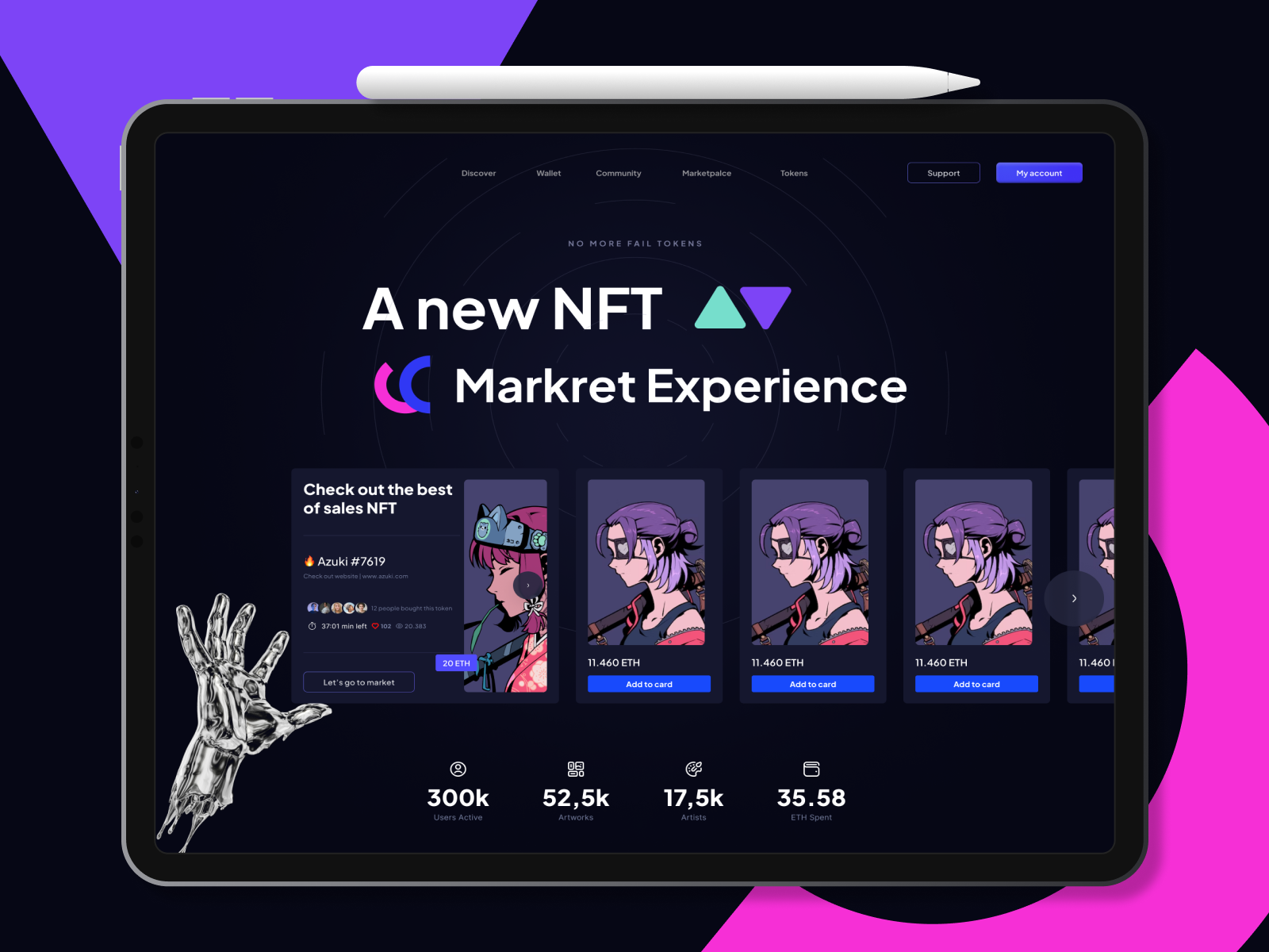 NFT Hero | iPad version by Paweł Kowalski 👾 on Dribbble