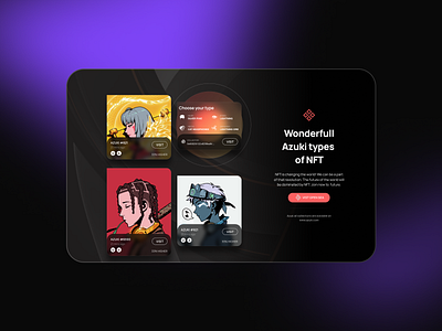 UI - Web Section with gallery product autolayout design dribbble figma nft nft web ui web section