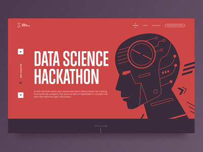 Data Science Hackathon design icon illustration minimal typography ui ux web website